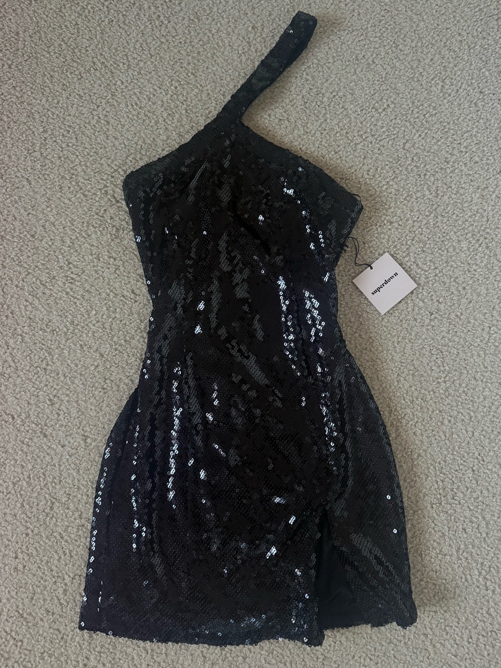 Revolve Black Sequin Mini Dress - Superdown